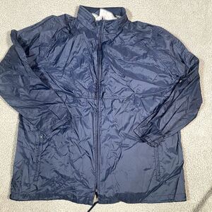 Vintage J Blair Jacket Men's Full Zip Navy Blue Windbreaker Rain XXXL